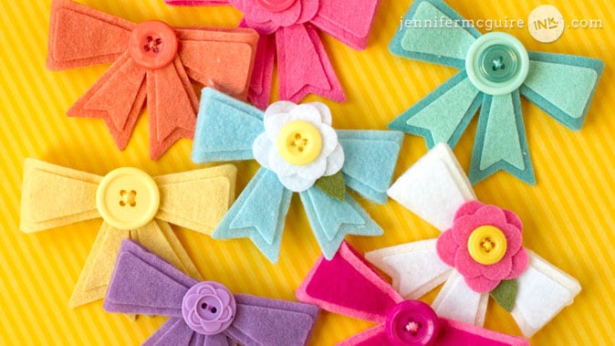 Die Cut Felt Bows Video by Jennifer McGuire Ink