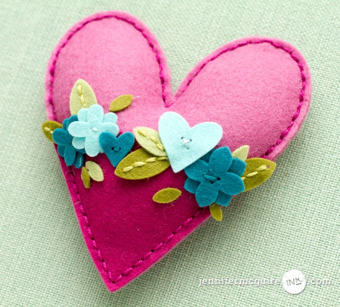 felt elongated green hearts large x 10  die cut applique card making sewing 