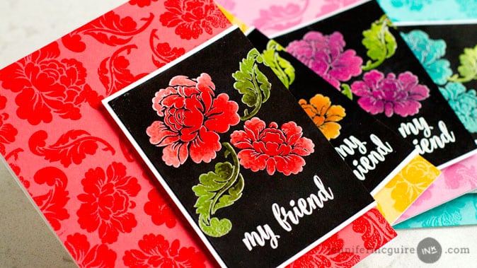 Black Embossed Resist Video by Jennifer McGuire Ink