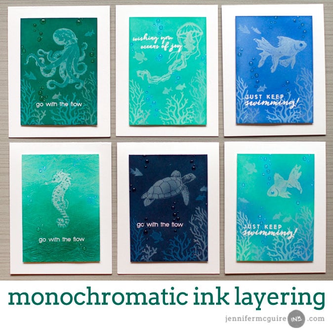 Monochromatic Ink Layering Video by Jennifer McGuire Ink