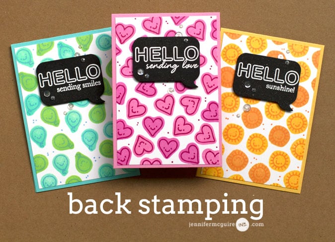 Back Stamping Video by Jennifer McGuire Ink