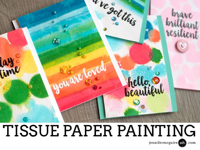 Tissue Paper Watercolor Video by Jennifer McGuire Ink
