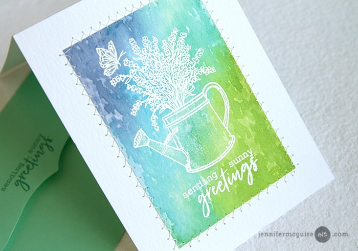 Block Watercolor Stamping Video by Jennifer McGuire Ink