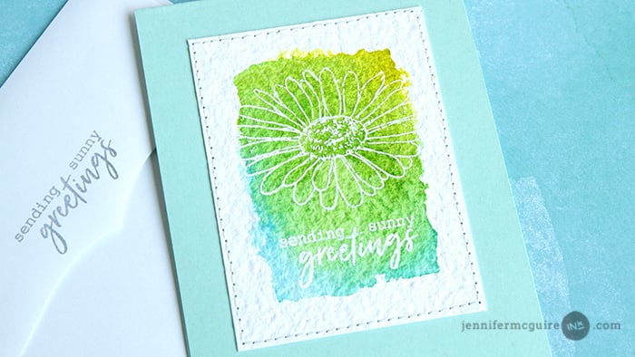 Block Watercolor Stamping Video by Jennifer McGuire Ink