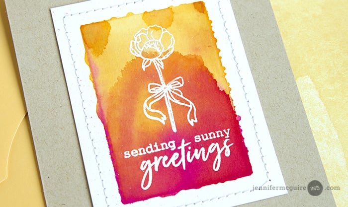 Block Watercolor Stamping Video by Jennifer McGuire Ink