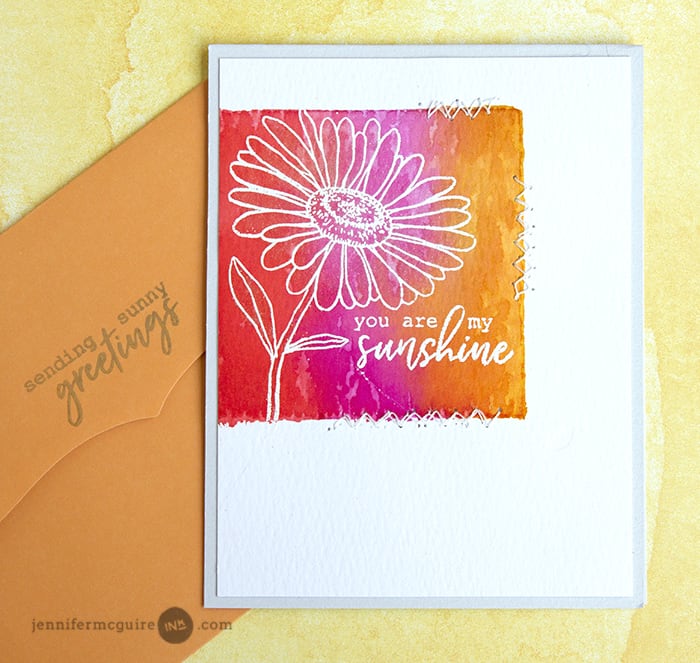 Block Watercolor Stamping Video by Jennifer McGuire Ink