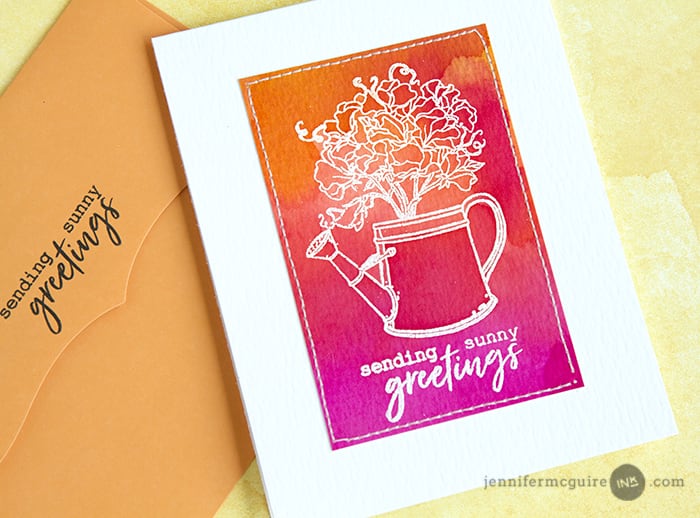 Block Watercolor Stamping Video by Jennifer McGuire Ink