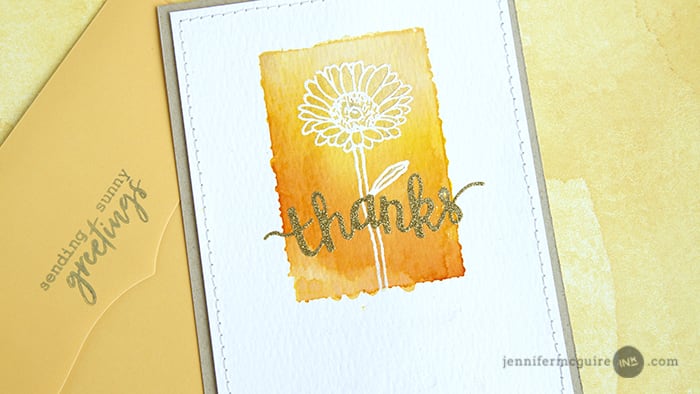 Block Watercolor Stamping Video by Jennifer McGuire Ink