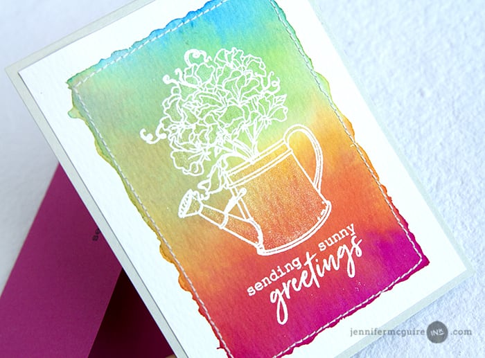 Block Watercolor Stamping Video by Jennifer McGuire Ink