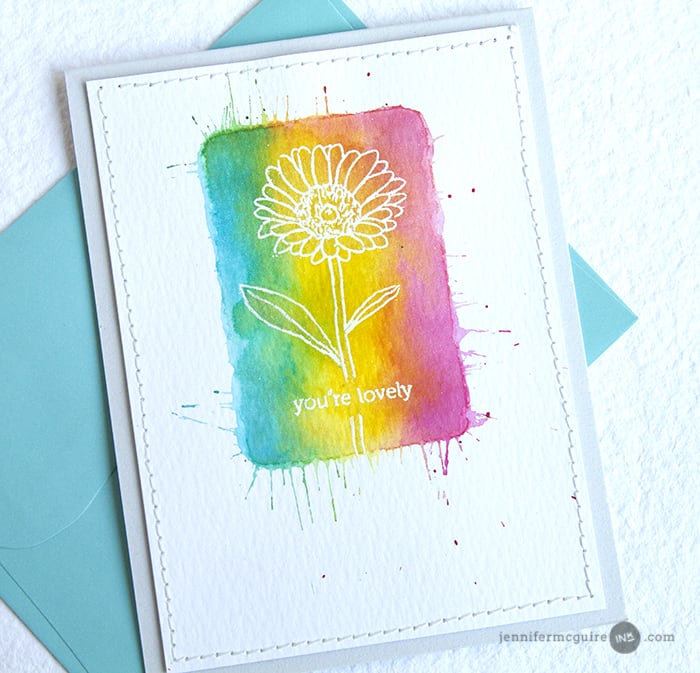 Block Watercolor Stamping Video by Jennifer McGuire Ink