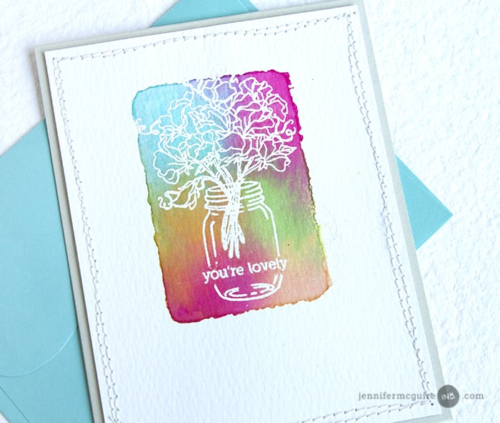 Block Watercolor Stamping Video by Jennifer McGuire Ink