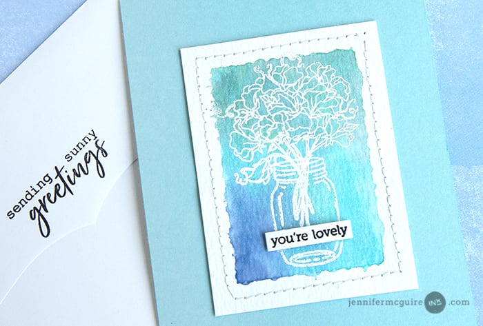 Block Watercolor Stamping Video by Jennifer McGuire Ink