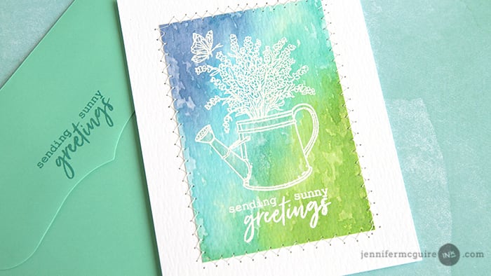 Block Watercolor Stamping Video by Jennifer McGuire Ink