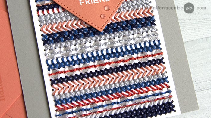 Stitching On Cards Video by Jennifer McGuire Ink