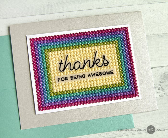 Stitching On Cards Video by Jennifer McGuire Ink