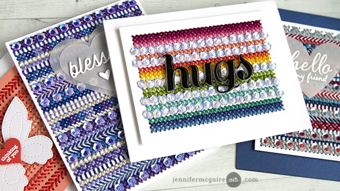Stitching On Cards Video by Jennifer McGuire Ink