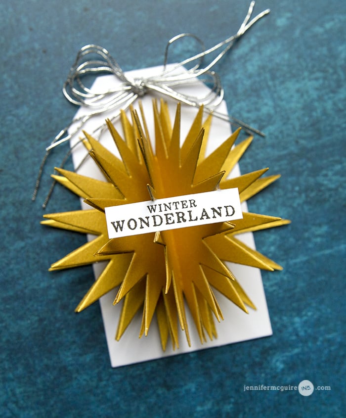 3D Die Cut Tag by Jennifer McGuire Ink