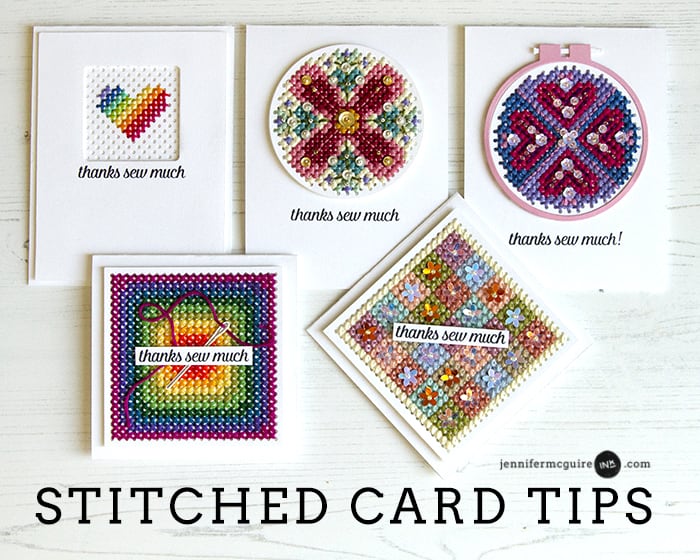 Stitching on Cards Video by Jennifer McGuire Ink