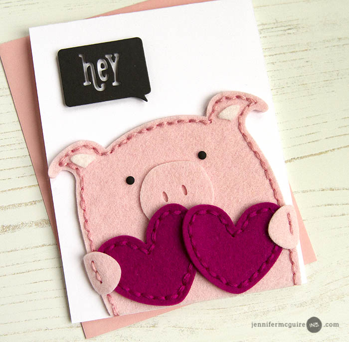 Stitched Shaped Cards Video by Jennifer McGuire Ink