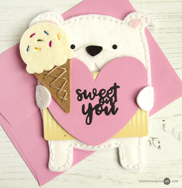 Stitched Shaped Cards Video by Jennifer McGuire Ink
