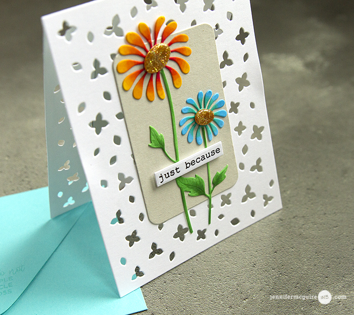 See Through Die Cut Card Video by Jennifer McGuire Ink