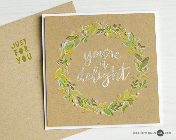 Kraft Cardstock Technique Video by Jennifer McGuire Ink