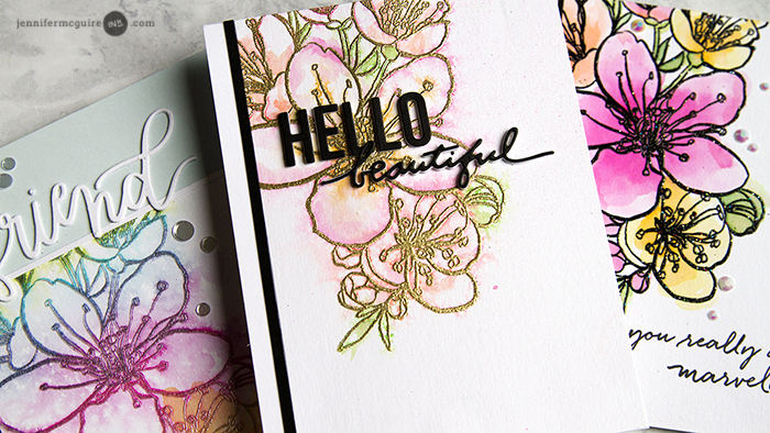 Watercolor Stamping Video by Jennifer McGuire Ink