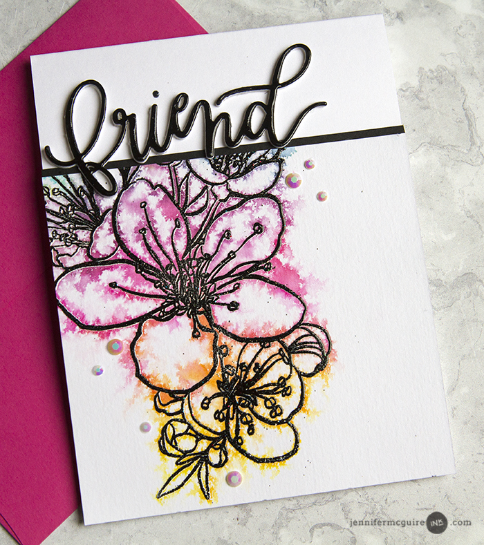 Watercolor Stamping Video by Jennifer McGuire Ink