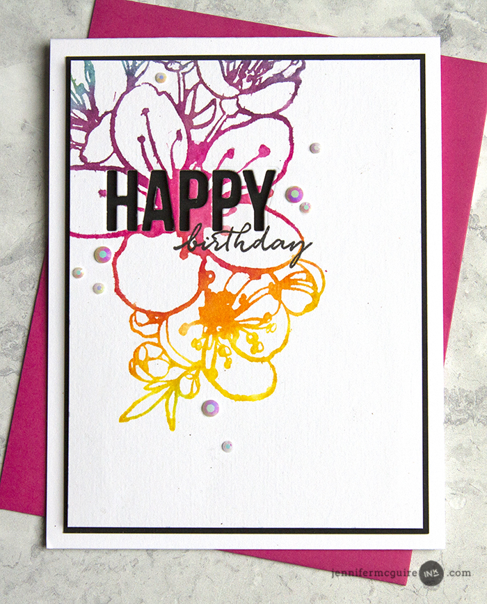Watercolor Stamping Video by Jennifer McGuire Ink