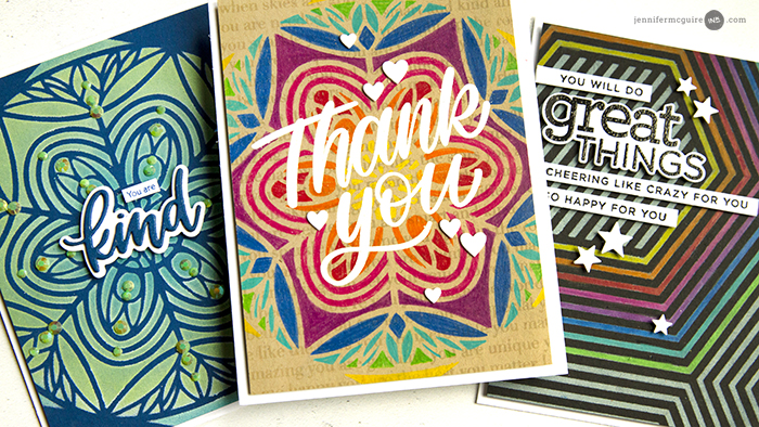 Stencil Coloring Video by Jennifer McGuire Ink