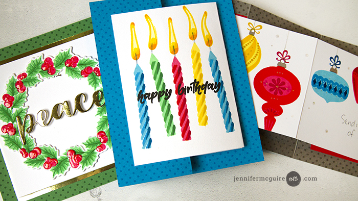 Double Z Fold Cards Video by Jennifer McGuire Ink