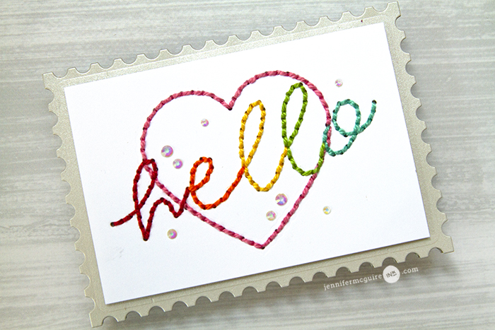 Stitching Dies Video by Jennifer McGuire Ink