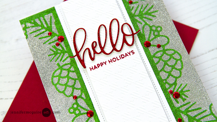 Glitter Stenciling Video by Jennifer McGuire Ink