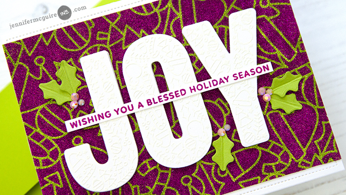 Glitter Stenciling Video by Jennifer McGuire Ink