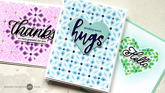 Layering Die Cut Stencils by Jennifer McGuire Ink