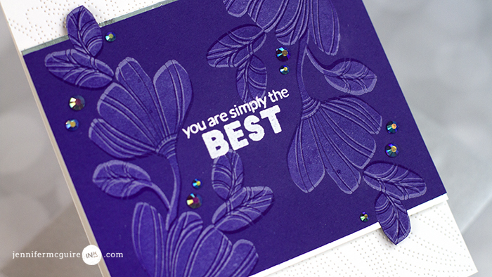 Stamp Layering Dark Cardstock Video by Jennifer McGuire Ink