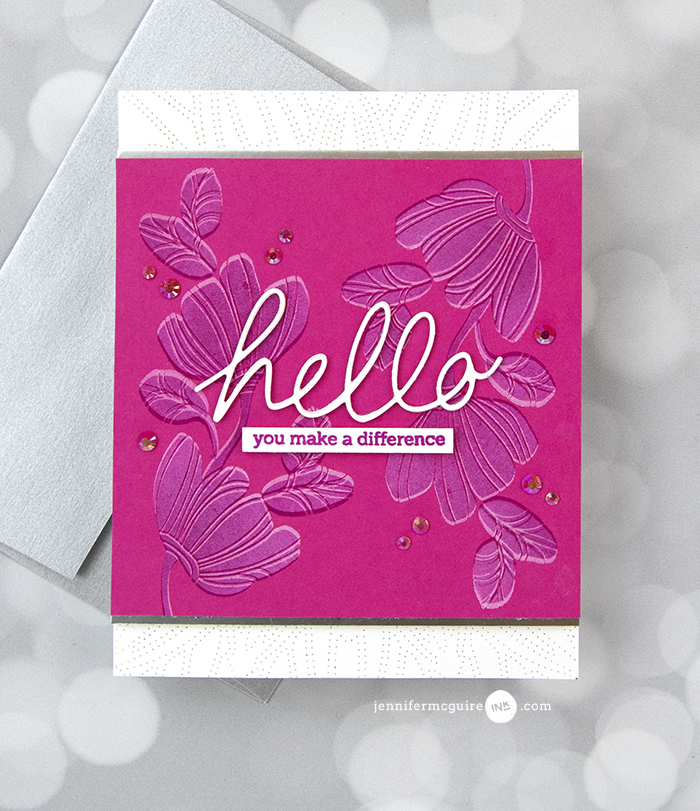 Stamp Layering Dark Cardstock Video by Jennifer McGuire Ink