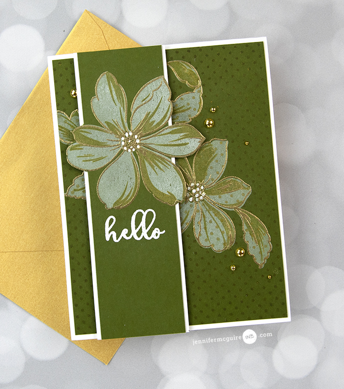 Stamp Layering Dark Cardstock Video by Jennifer McGuire Ink