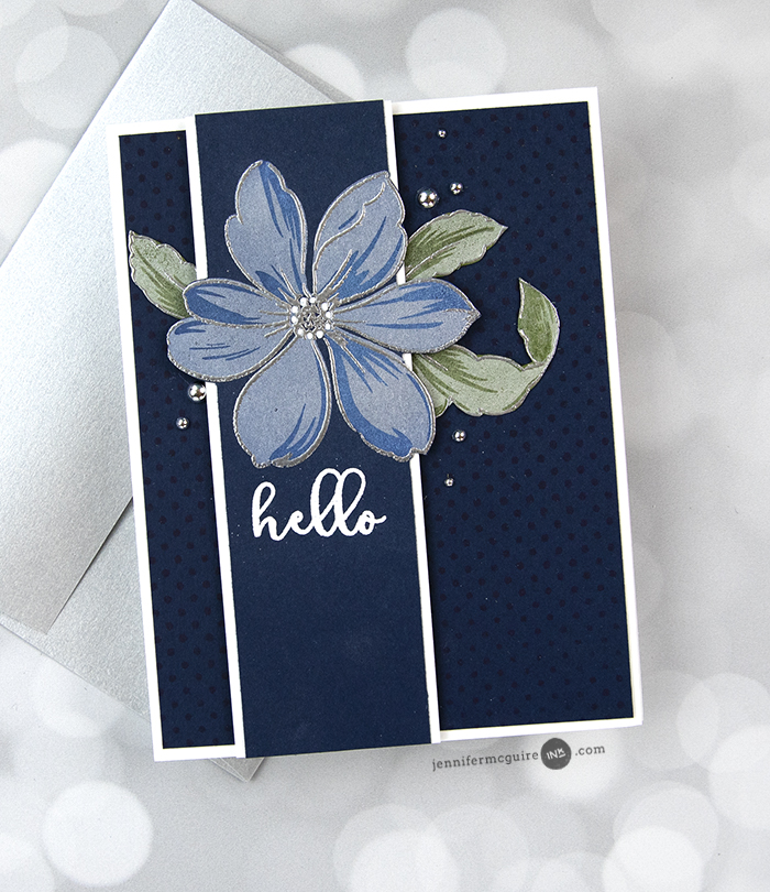Stamp Layering Dark Cardstock Video by Jennifer McGuire Ink