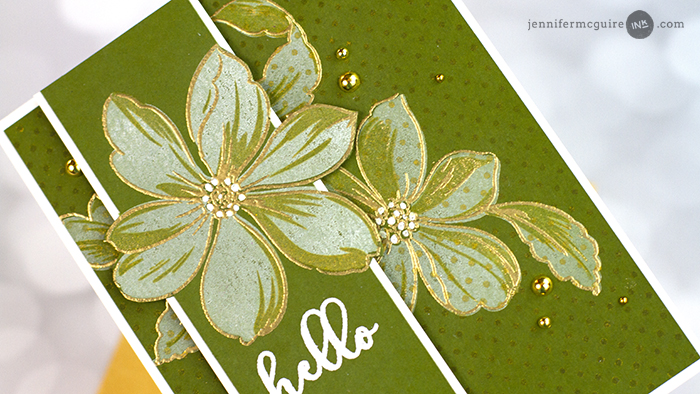 Stamp Layering Dark Cardstock Video by Jennifer McGuire Ink