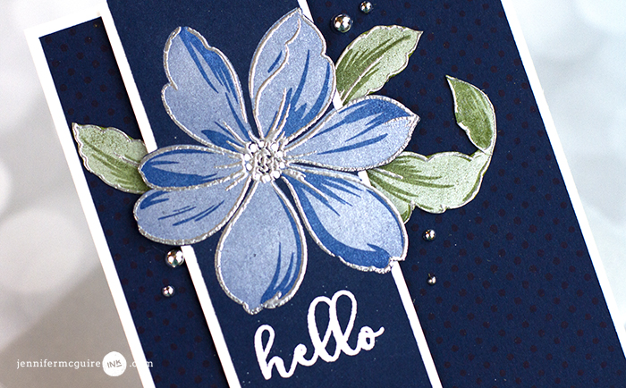 Stamp Layering Dark Cardstock Video by Jennifer McGuire Ink