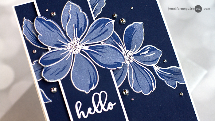 Stamp Layering Dark Cardstock Video by Jennifer McGuire Ink