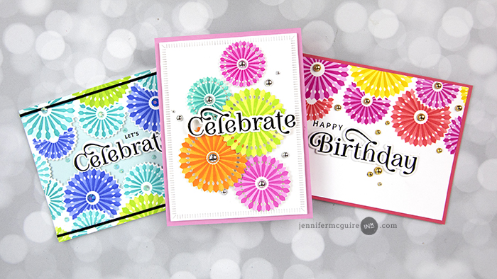 Card Showcase Pinwheel Party Video by Jennifer McGuire Ink