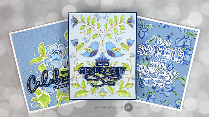 Foil and Stencil Cards Video by Jennifer McGuire Ink