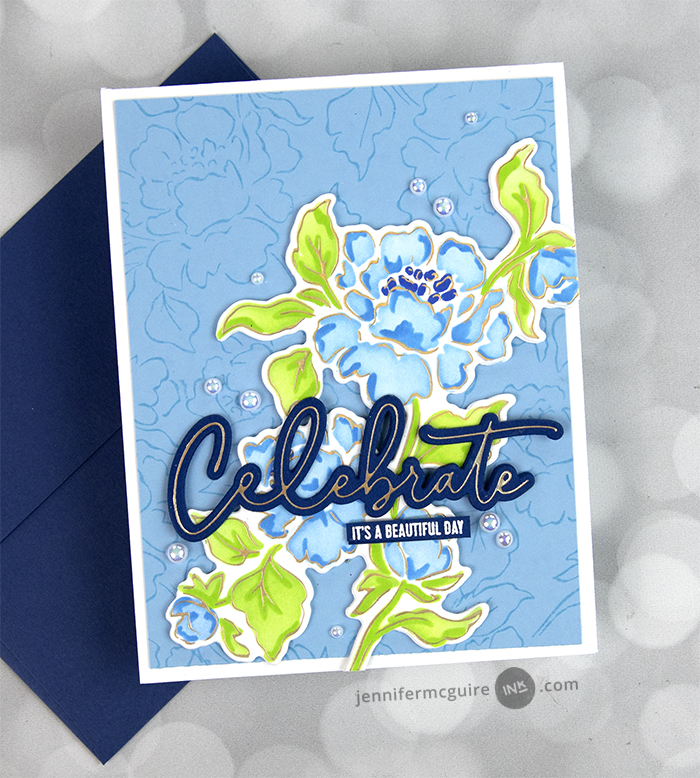 Foil and Stencil Cards Video by Jennifer McGuire Ink