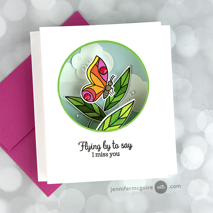 Easy Shadow Box Card Video by Jennifer McGuire Ink