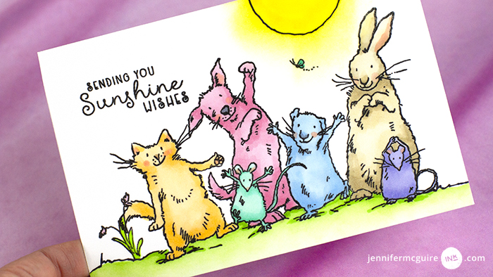 Stamped Postcards with FREE Download Video by Jennifer McGuire Ink