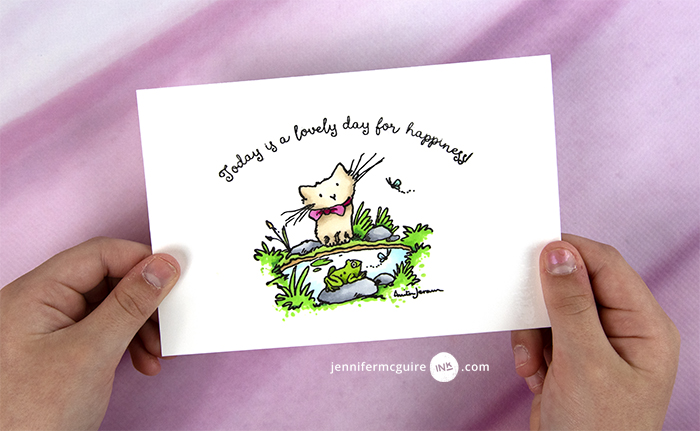 Stamped Postcards with FREE Download Video by Jennifer McGuire Ink