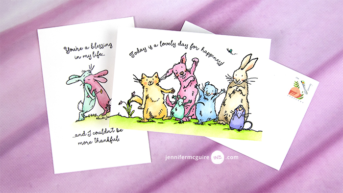 Stamped Postcards with FREE Download Video by Jennifer McGuire Ink