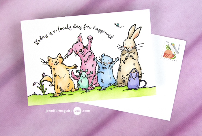 Stamped Postcards with FREE Download Video by Jennifer McGuire Ink